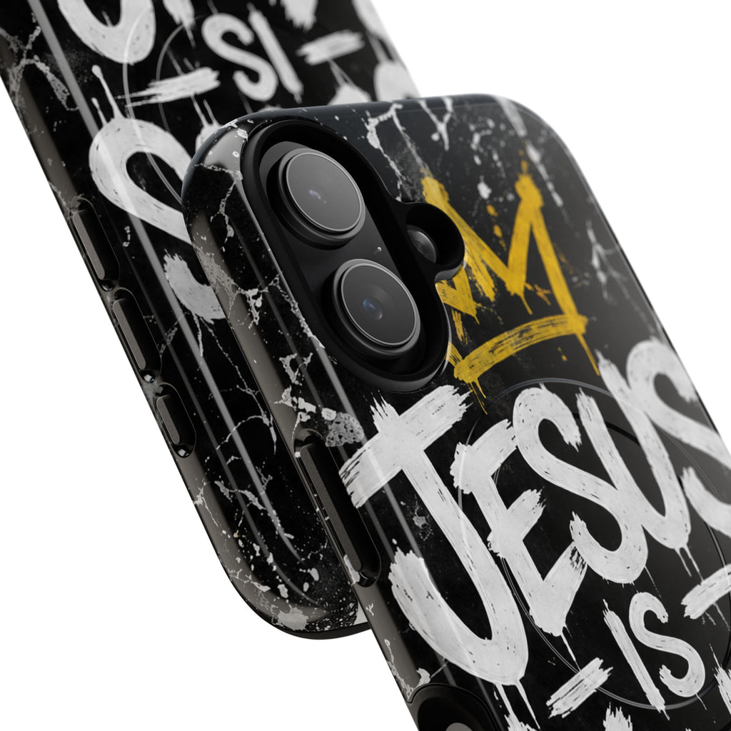 Jesus Is King Christian Graffiti Tough Magnetic Phone Case