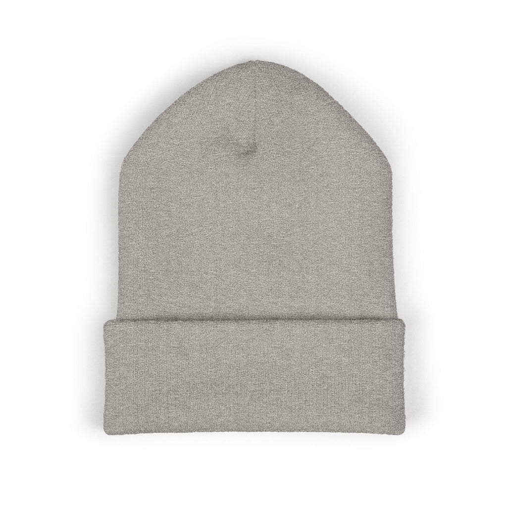 Embroidered Christian Beanie Celtic Cross Knit Cuffed Hat Minimal Faith Apparel Gift for Men Women | Christian Streetwear