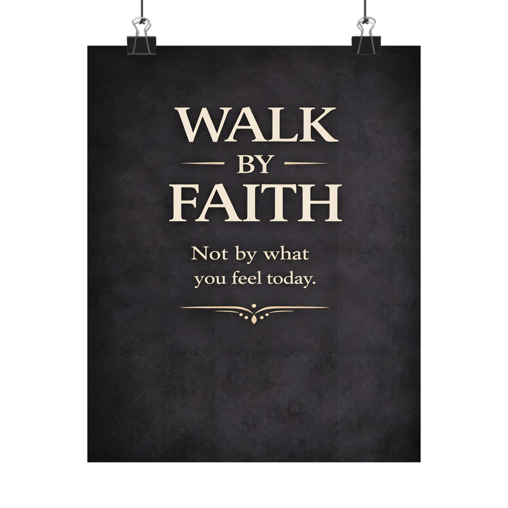 Walk By Faith poster | Inspirational Christian Matte Vertical Poster