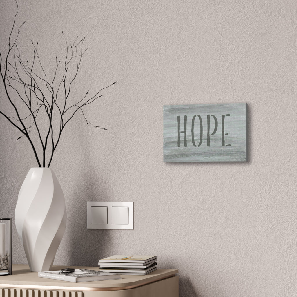 Hope Christian Canvas Wall Art | Minimalist Faith Quote Print | Modern Neutral Home Decor | 1 Thessalonians Inspired