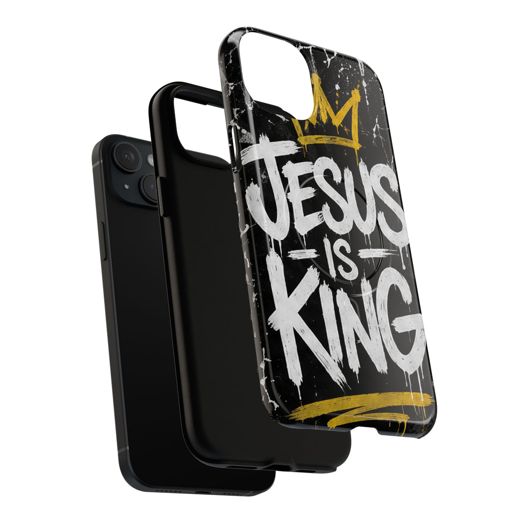 Jesus Is King Christian Graffiti Tough Magnetic Phone Case
