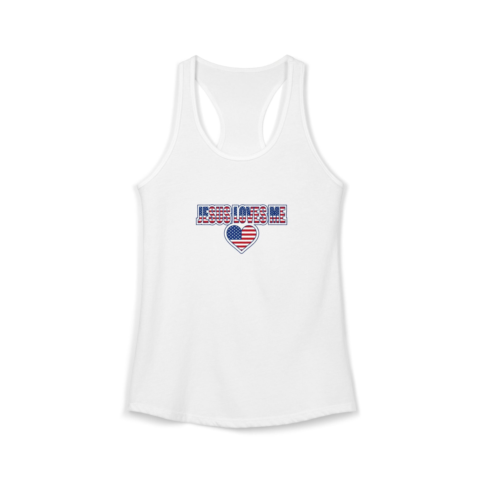Jesus Loves Me Tank Top for Women, Christian Racerback Workout Tank, Faith Gym Shirt, Inspirational Activewear