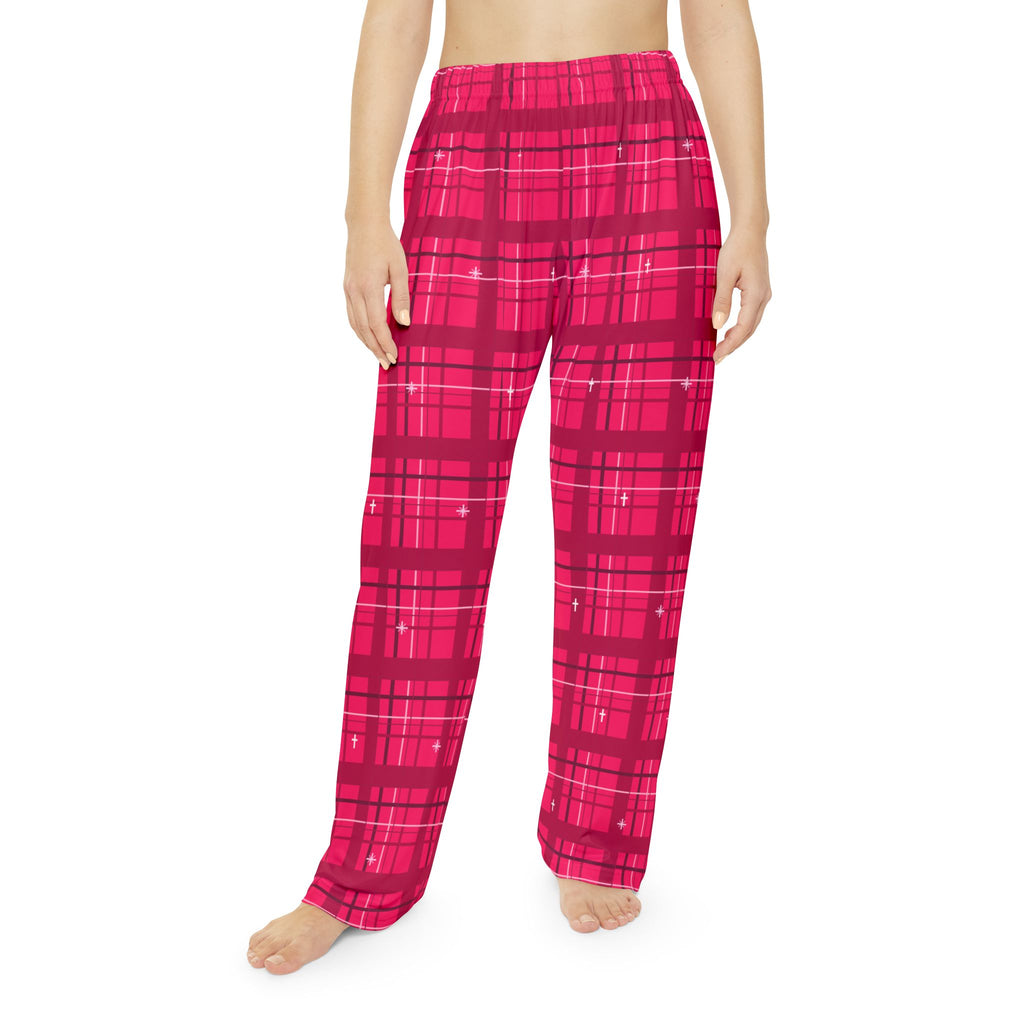 Jesus Club Hot Pink Plaid Pajama Pants