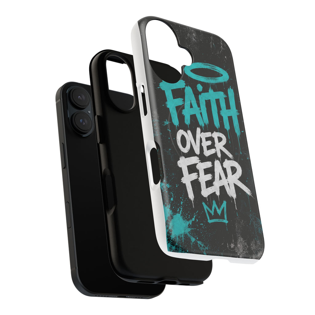 Faith Over Fear Christian Graffiti Tough Magnetic Phone Case