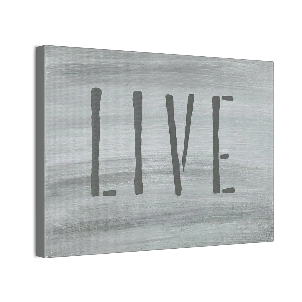 LIVE Christian Canvas Wall Art | Minimalist Faith Quote Print | Modern Neutral Home Decor | Scripture Inspired Wall Art