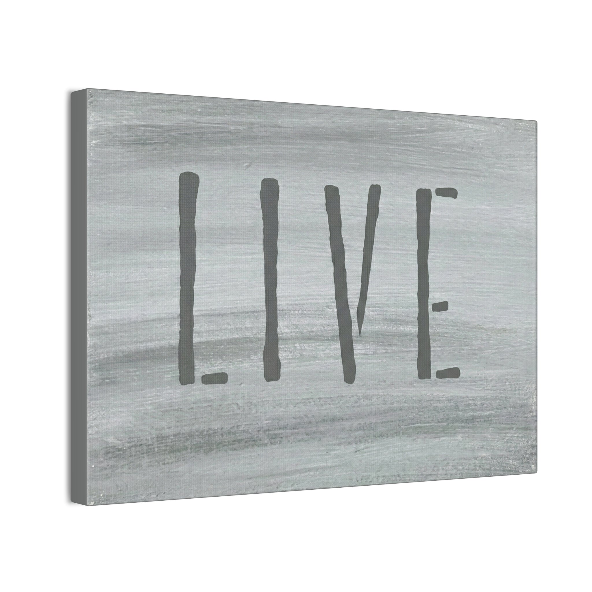 LIVE Christian Canvas Wall Art | Minimalist Faith Quote Print | Modern Neutral Home Decor | Scripture Inspired Wall Art