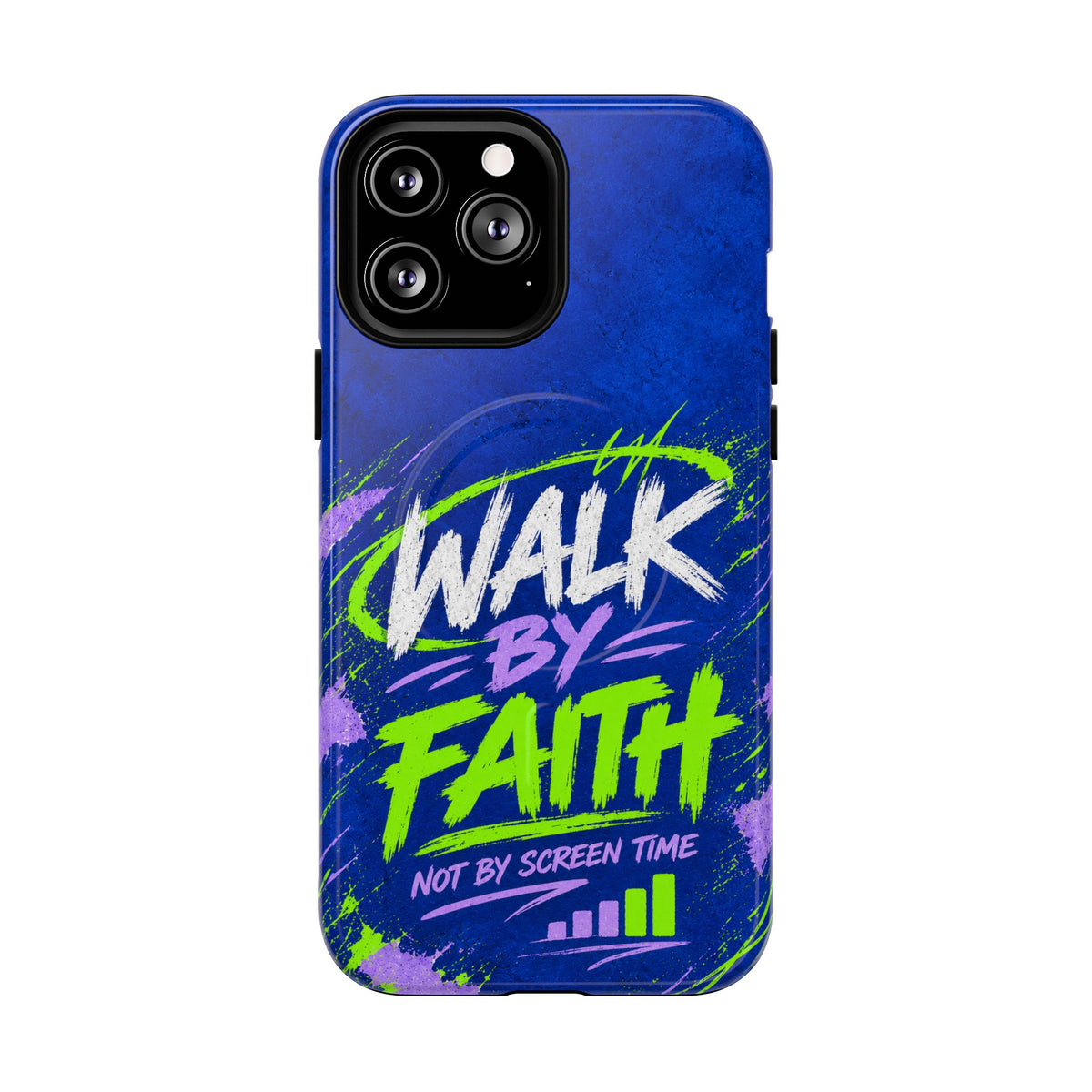 Walk by Faith Not by Screen Time Christian Tough Magnetic Phone Case