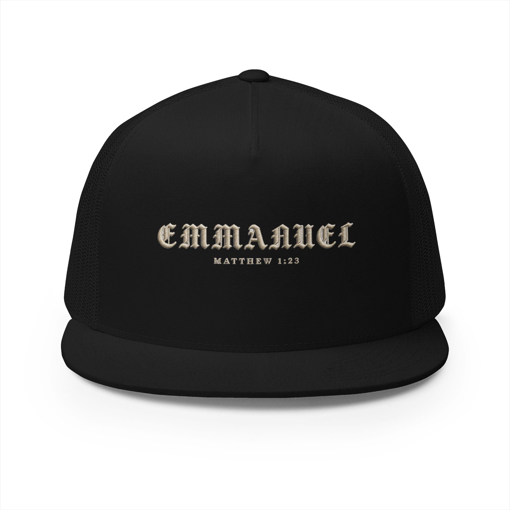 EMMANUEL Printed Christian 5-Panel Trucker Cap