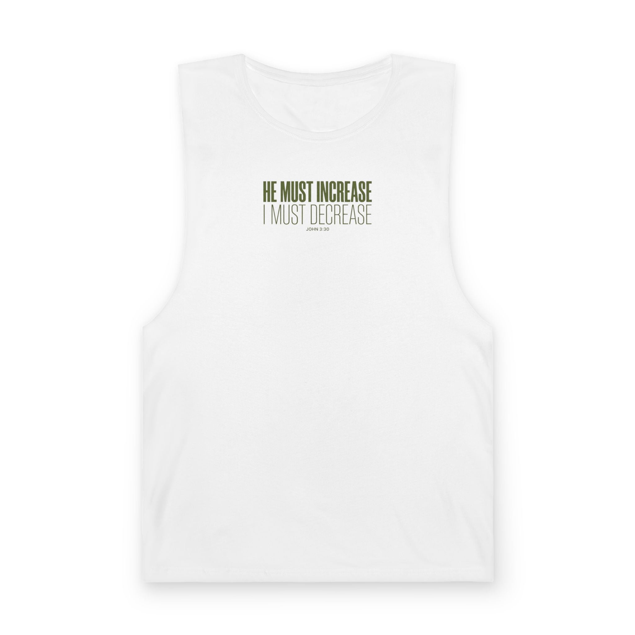 He Must Increase I Must Decrease Tank, John 3 30 Christian Tank Top, Bible Verse Workout Shirt, Faith Gym Apparel