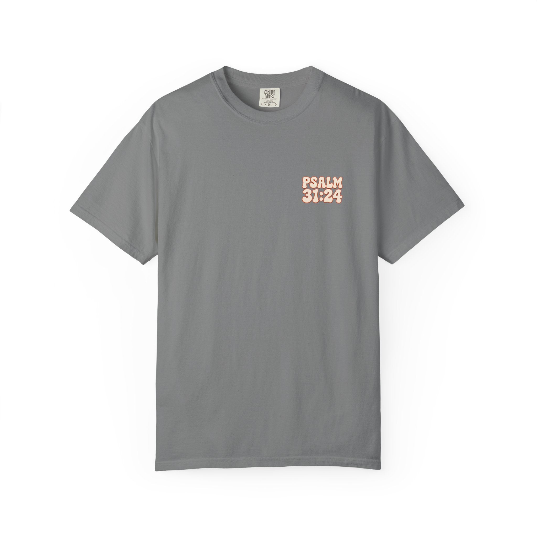 Hope In The Lord Shirt, Psalm 31 24 Christian T Shirt, Retro Bible Verse Tee, Comfort Colors Faith Shirt, Christian Gift