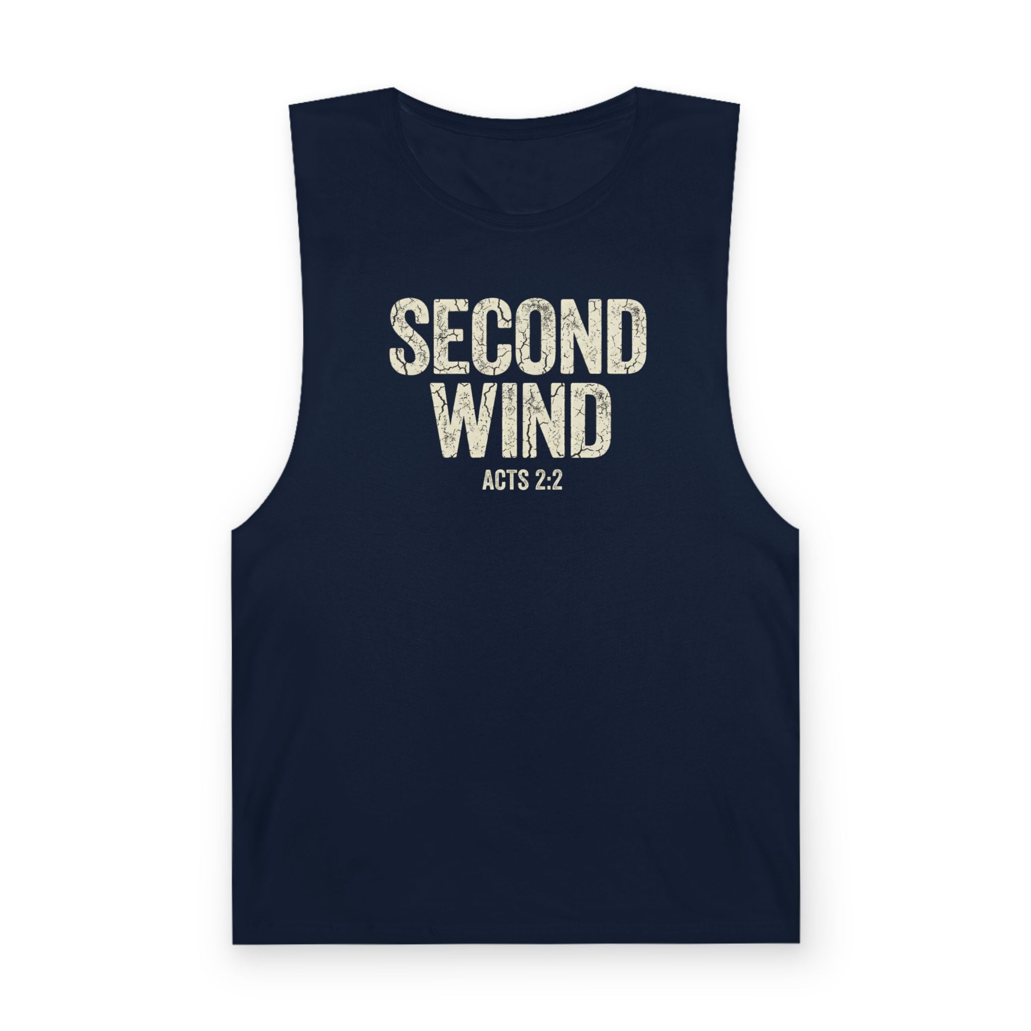 Second Wind Christian Tank Top | Acts 2:2 Bible Verse Shirt | Mens Christian Streetwear | Religious Workout Apparel | Gym Scripture Gift