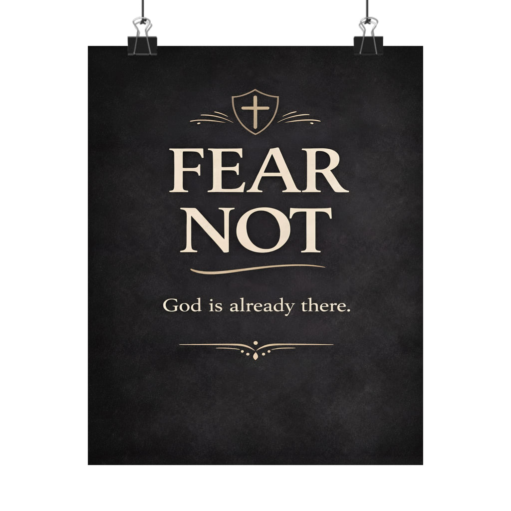 Fear Not religious poster | Matte Vertical Poster, Christian wall art