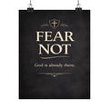 Fear Not religious poster | Matte Vertical Poster, Christian wall art
