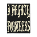 A Mighty Fortress Blanket | Gothic Text Throw Blanket