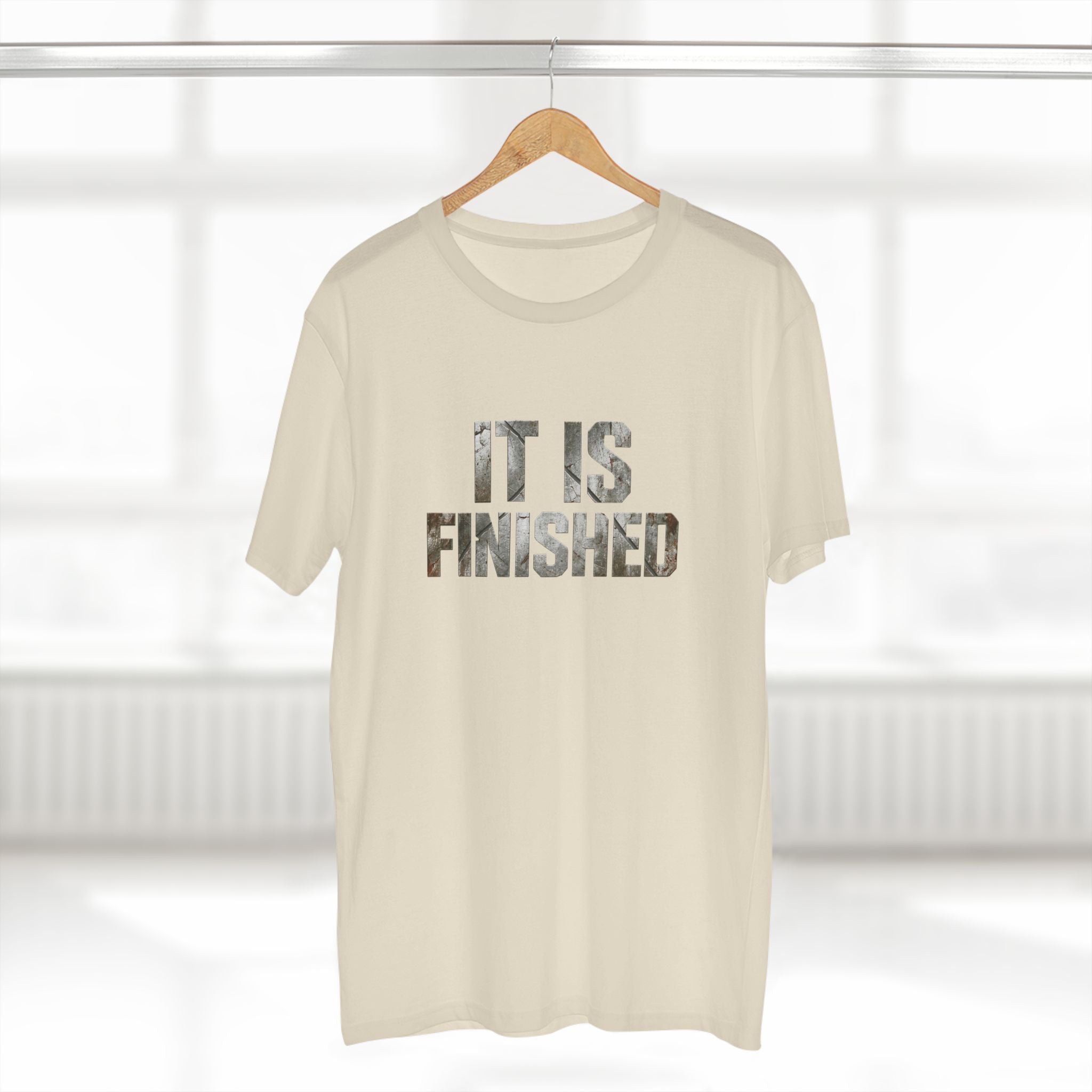 It Is Finished tee | Christian Scripture shirt, 1 Corinthians 9:27 back text