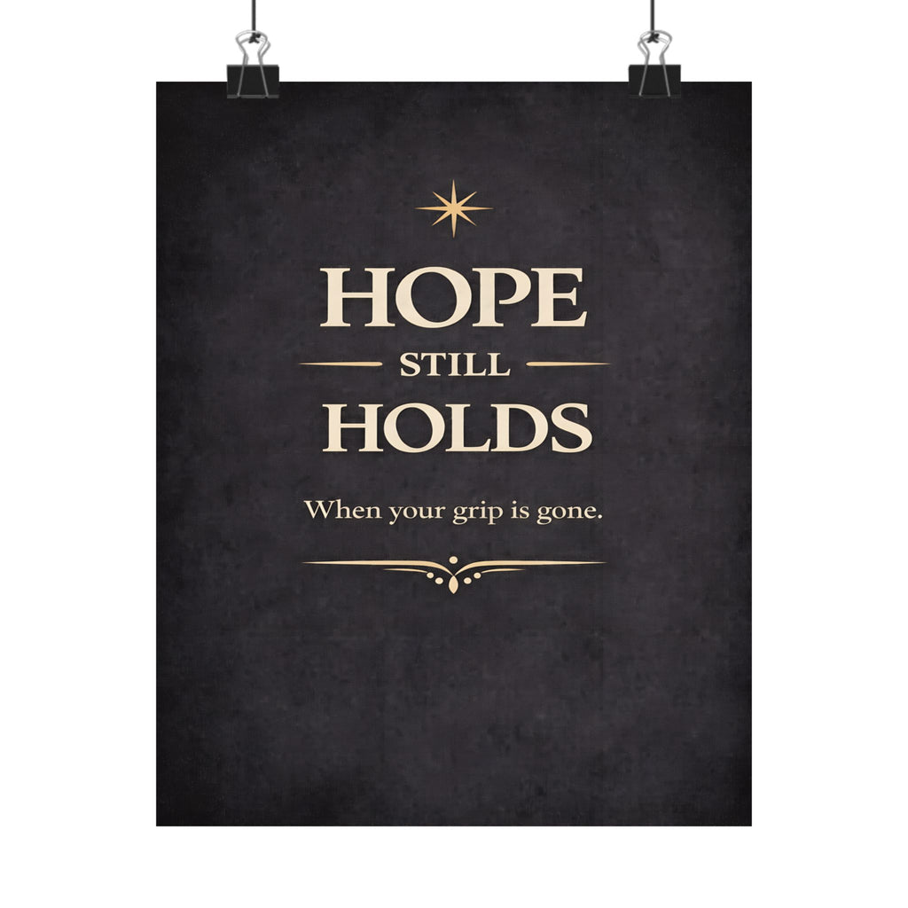 Hope Still Holds Poster | Inspirational Wall Art, Matte Vertical Print