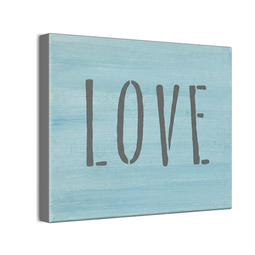 LOVE Christian Canvas Wall Art | Minimalist Faith Quote Print | Modern Neutral Home Decor | Scripture Inspired Wall Art