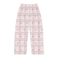 Botanical Cross Pink Plaid Pajama Pants