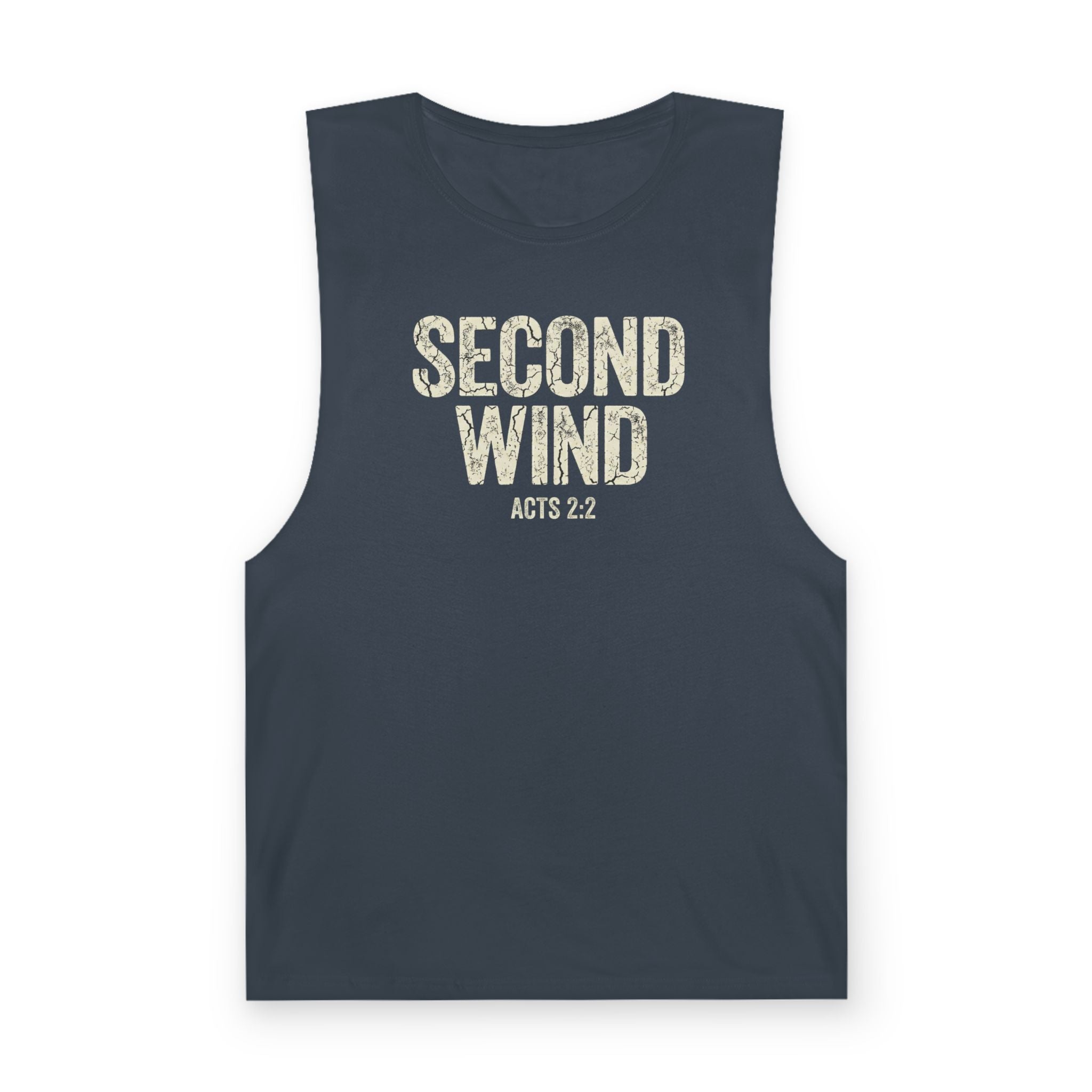 Second Wind Christian Tank Top | Acts 2:2 Bible Verse Shirt | Mens Christian Streetwear | Religious Workout Apparel | Gym Scripture Gift