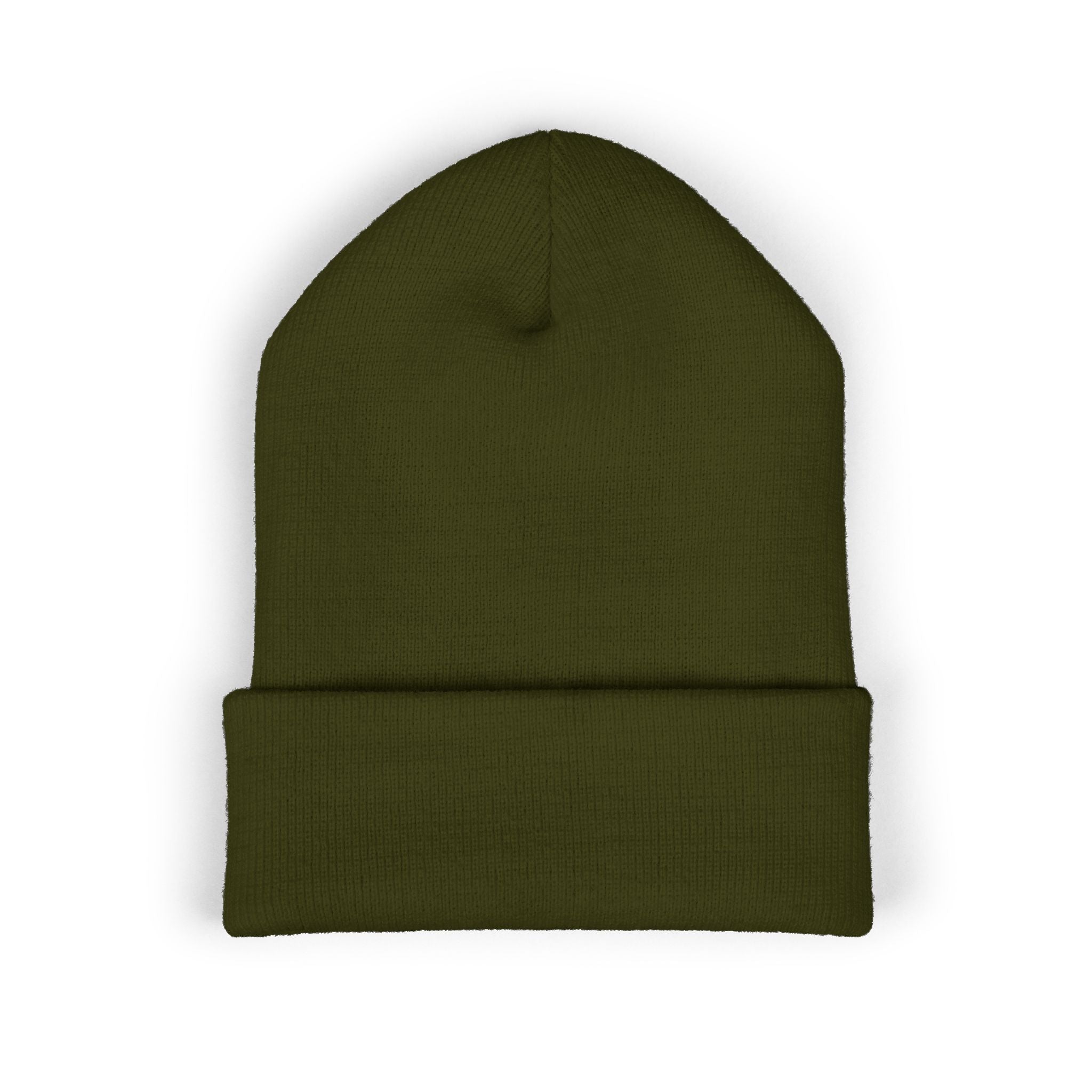 Knocked Out Embroidered Logo Beanie | Cuffed Beanie, Olive