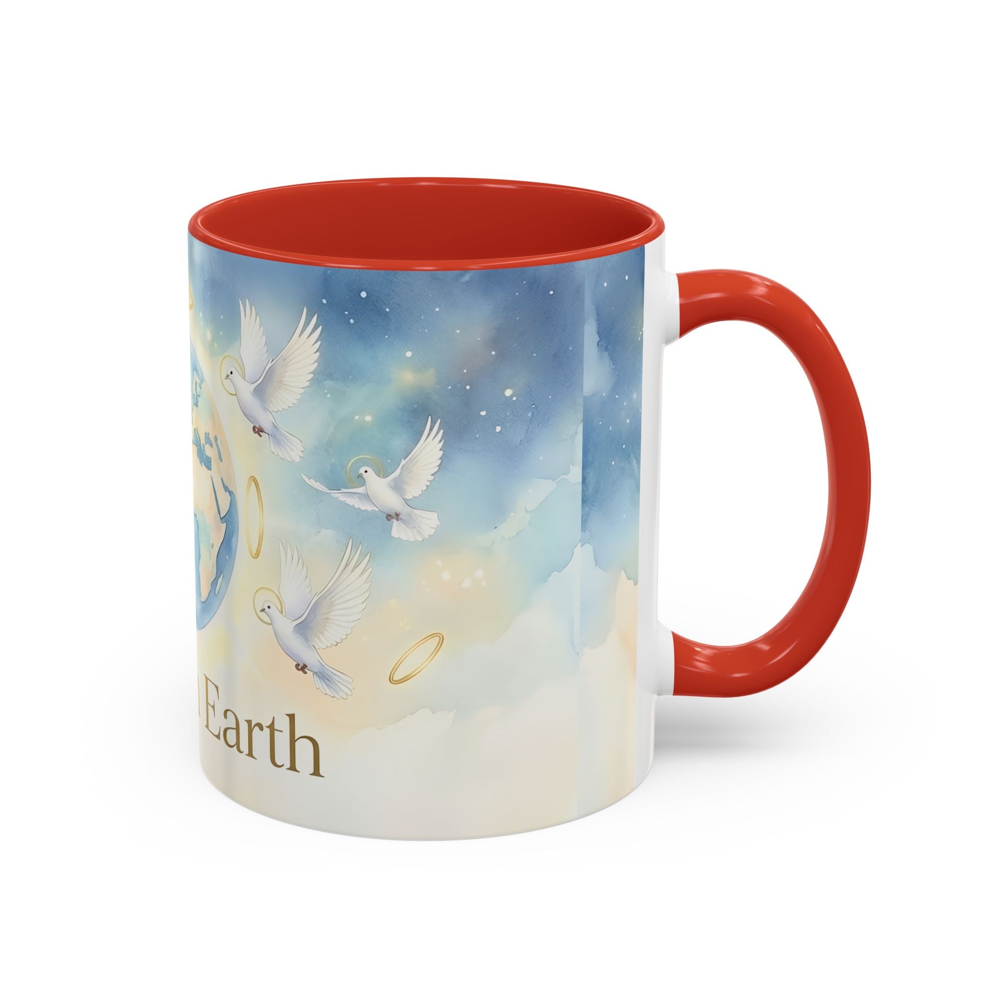 Peace on Earth Dove Globe mug | Accent Coffee Mug 11oz/15oz