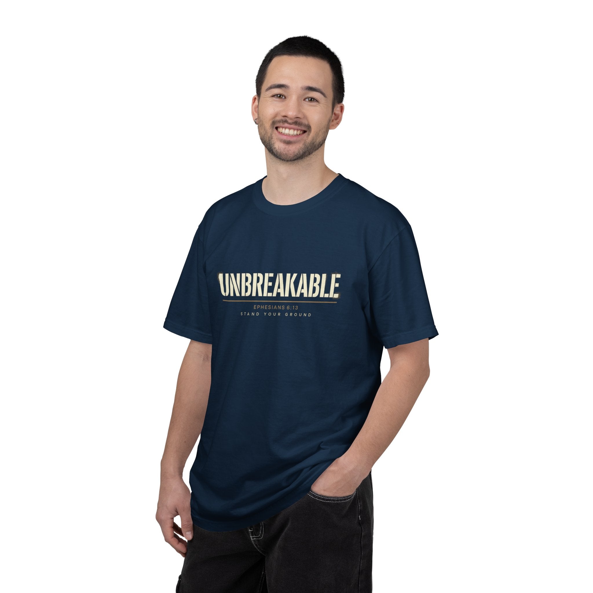 Unbreakable Unisex Shirt, Garment Dyed T Shirt, Vintage Wash Tee, Inspirational Typography, Motivation Gym Shirt, Resilience Gift