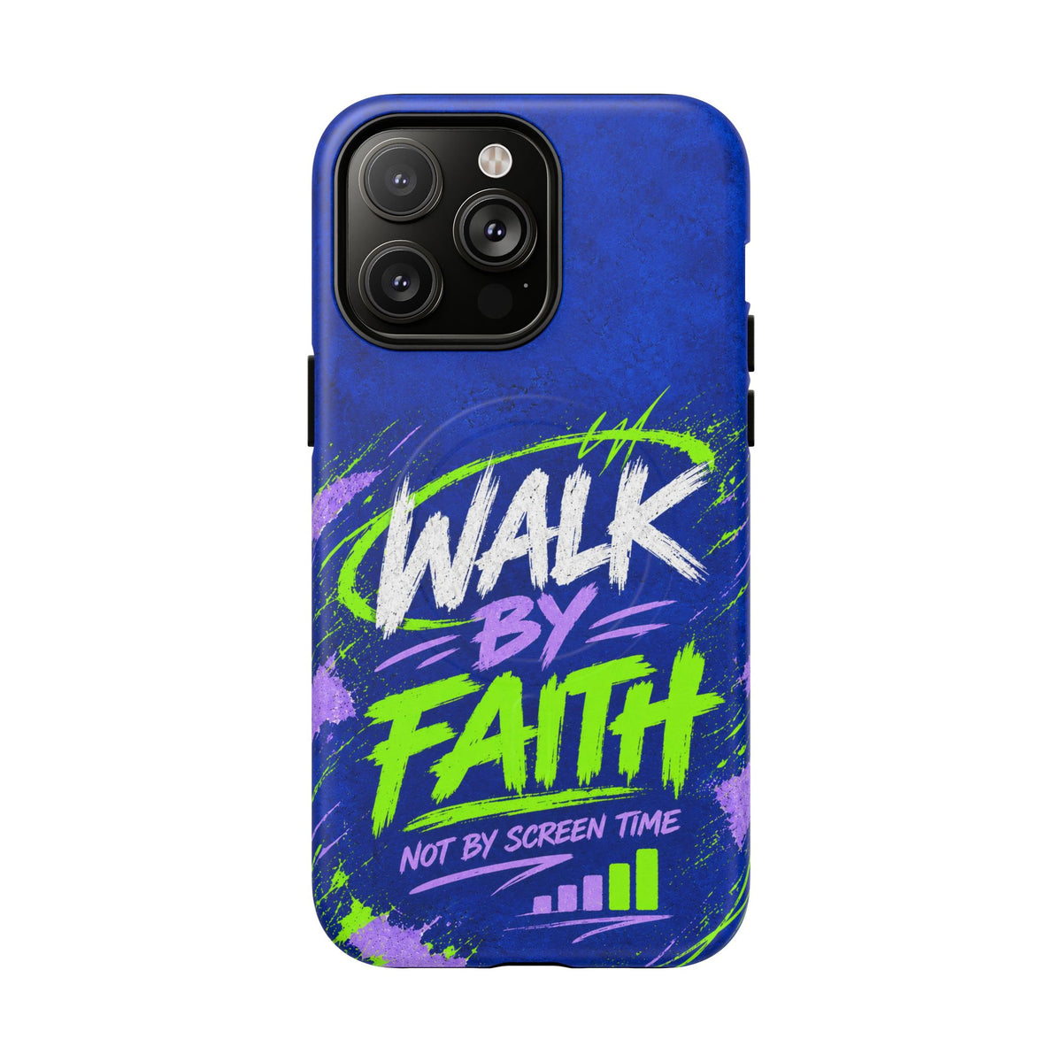 Walk by Faith Not by Screen Time Christian Tough Magnetic Phone Case