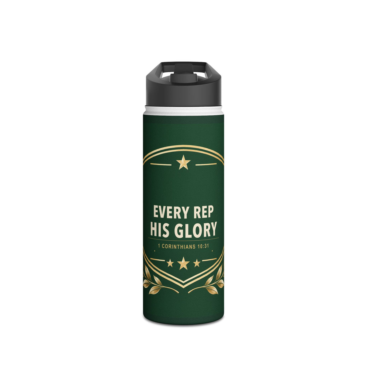 Every Rep, His Glory Stainless Steel Water Bottle