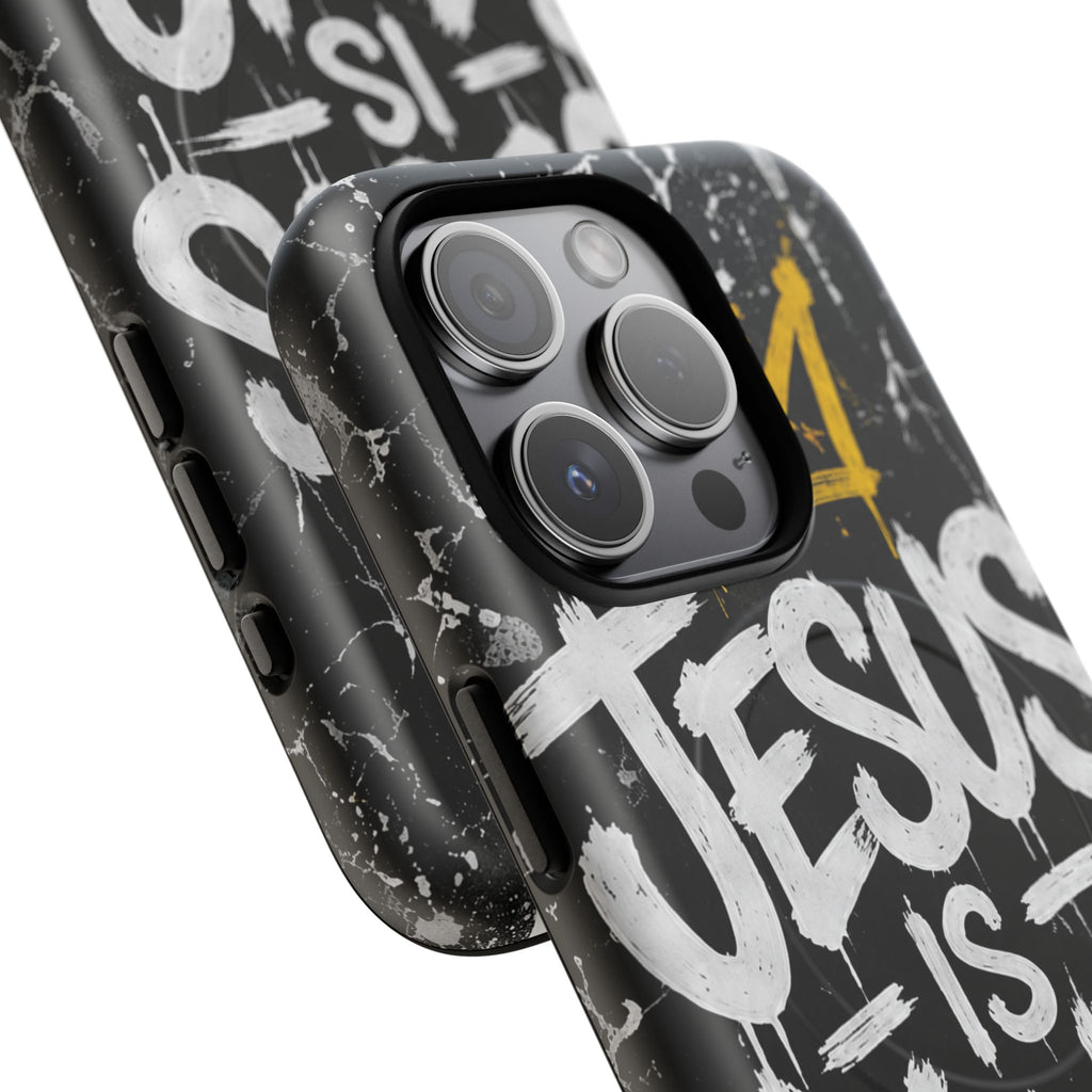 Jesus Is King Christian Graffiti Tough Magnetic Phone Case