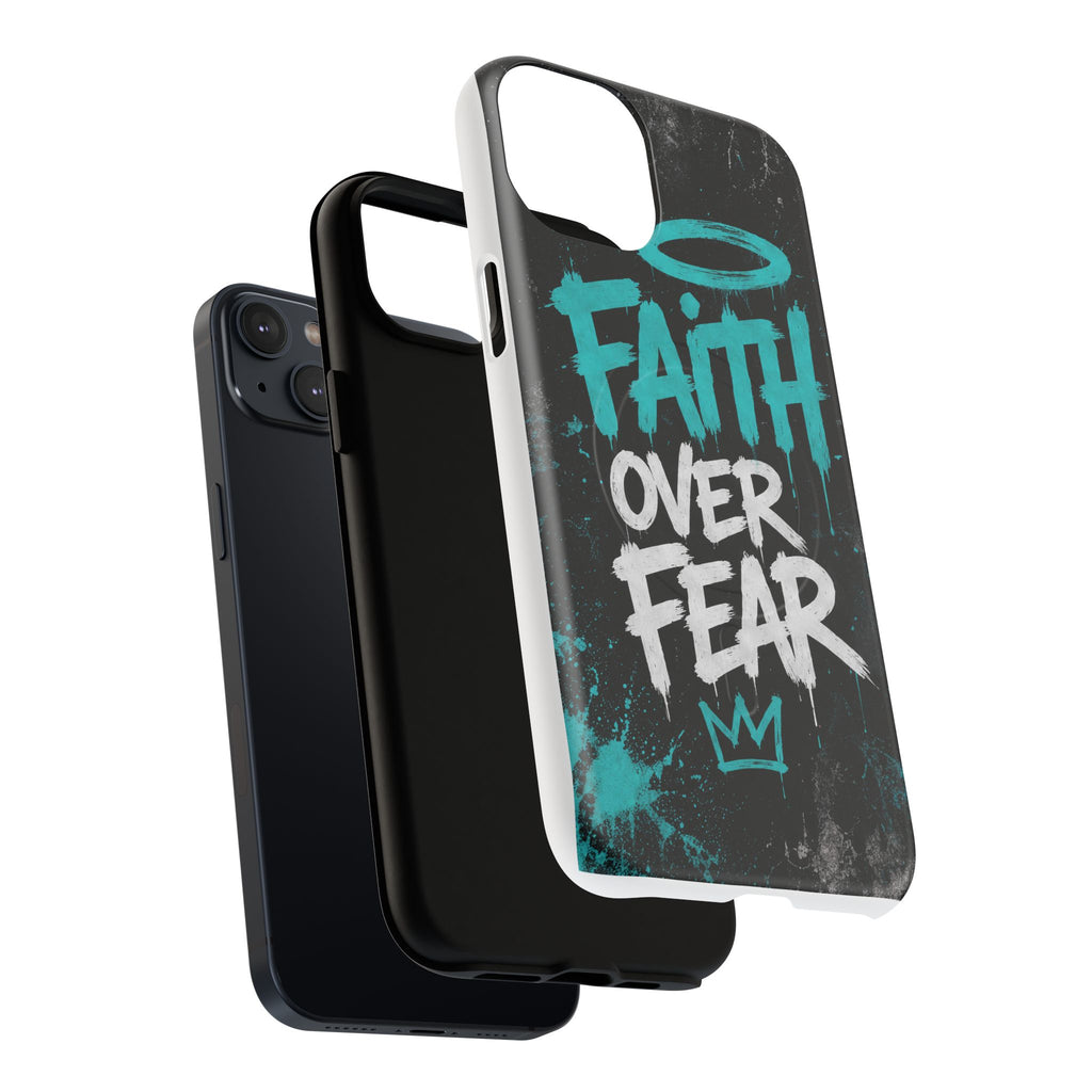 Faith Over Fear Christian Graffiti Tough Magnetic Phone Case