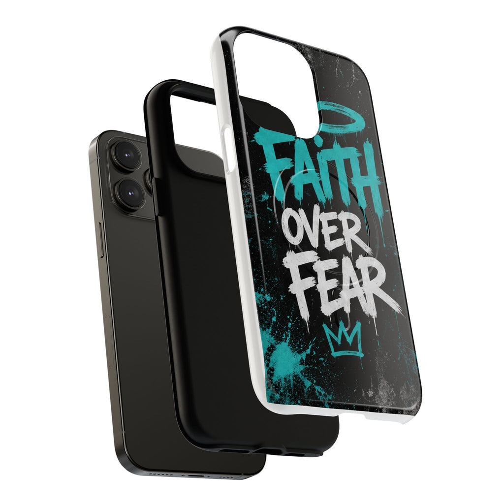 Faith Over Fear Christian Graffiti Tough Magnetic Phone Case