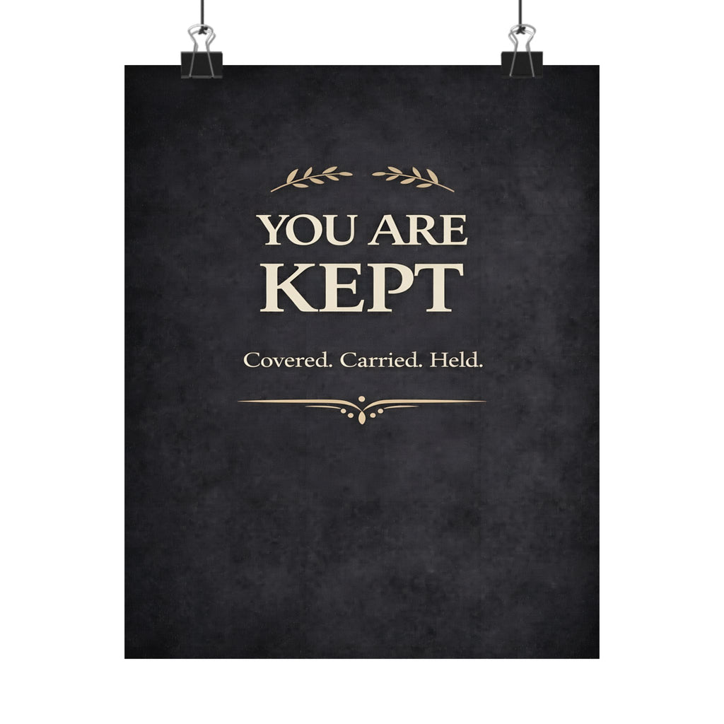 You Are Kept Poster | Matte Vertical Inspirational Wall Art