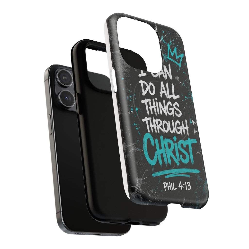 Through Christ Philippians 4:13 Tough Magnetic Phone Case