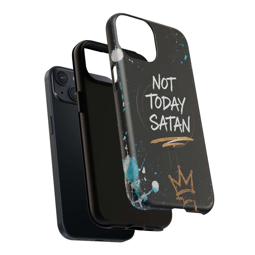 Not Today Satan Christian Tough Magnetic Phone Case