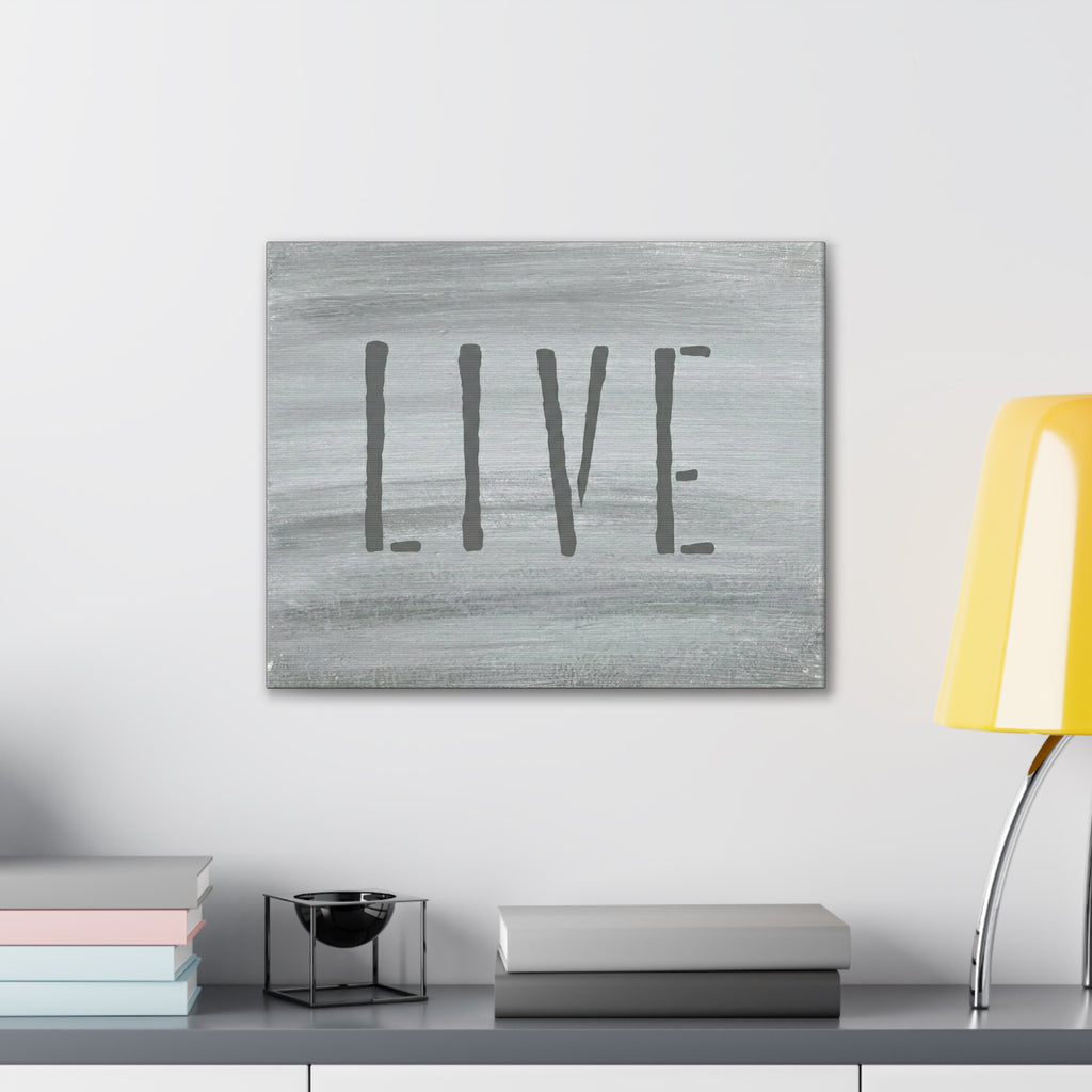 LIVE Christian Canvas Wall Art | Minimalist Faith Quote Print | Modern Neutral Home Decor | Scripture Inspired Wall Art