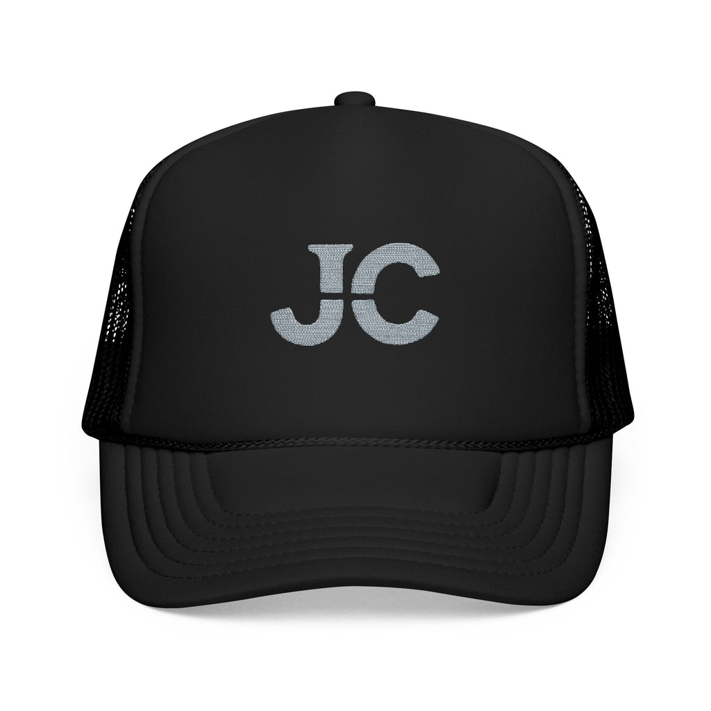 JC Jesus Christ Trucker Hat, Embroidered Faith Hat, White Mesh Snapback, Minimal Christian Hat, Everyday Streetwear Gift