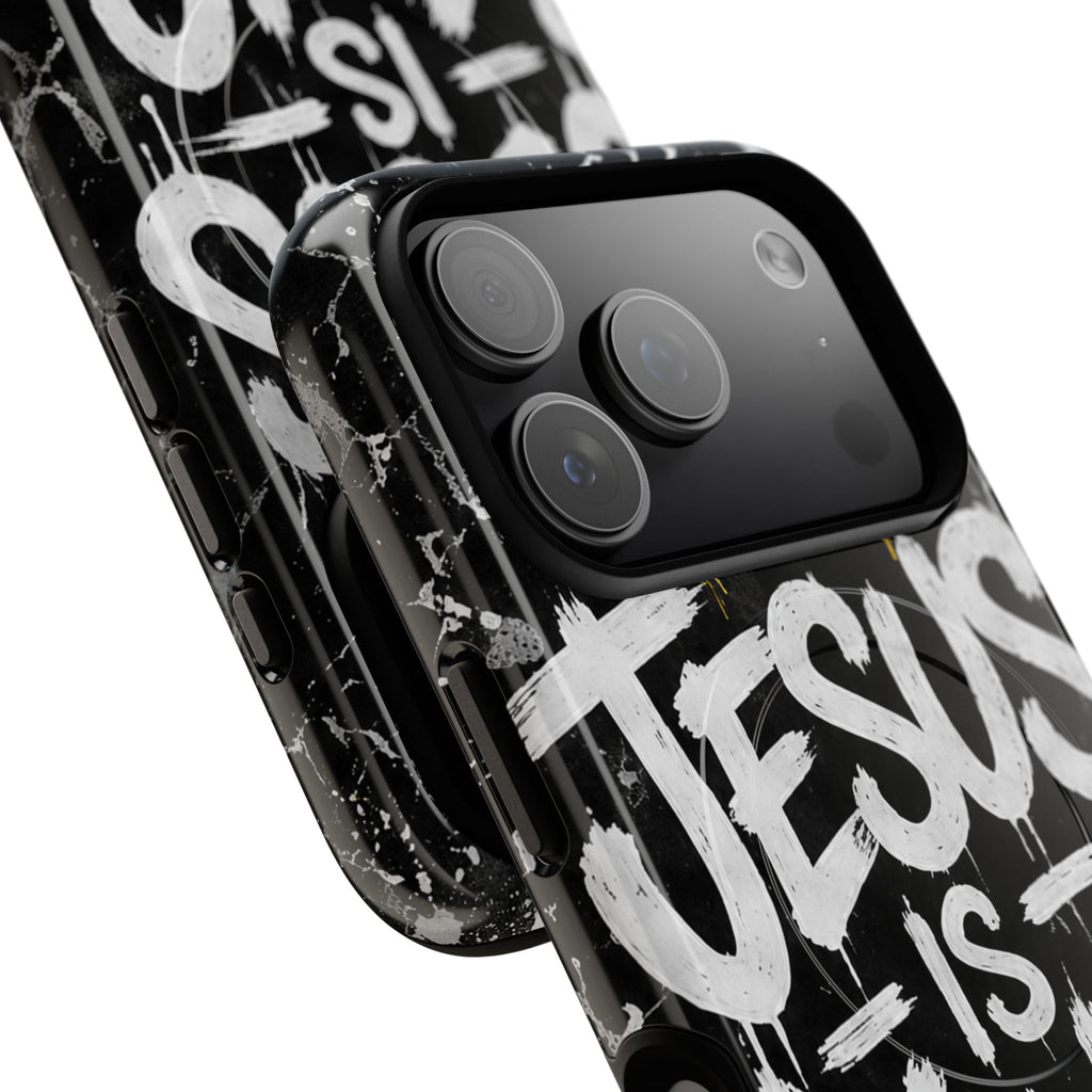 Jesus Is King Christian Graffiti Tough Magnetic Phone Case