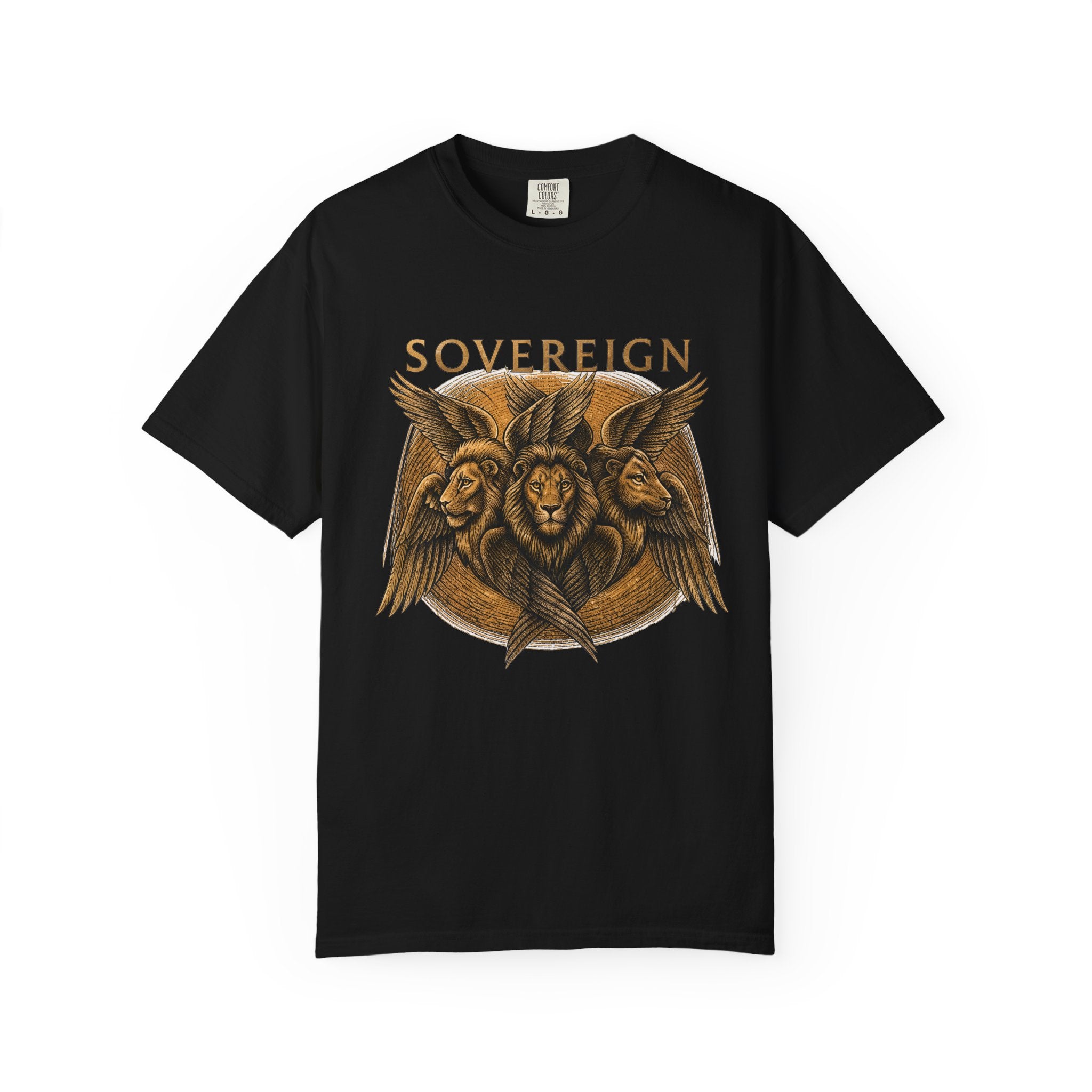 Sovereign Lion Shirt, Christian Streetwear Tee, Biblically Accurate Angel, Ezekiel Cherubim, Lion of Judah Gift