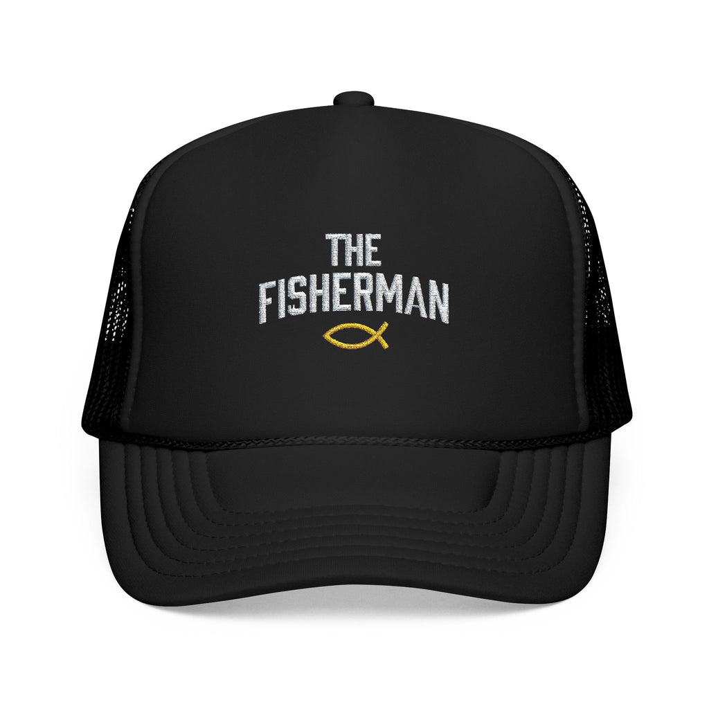 The Fisherman embroidered trucker hat | Fishing Christian Ichthys symbol