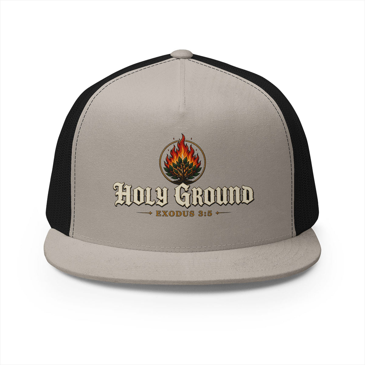 HOLY GROUND Printed Christian 5-Panel Trucker Cap