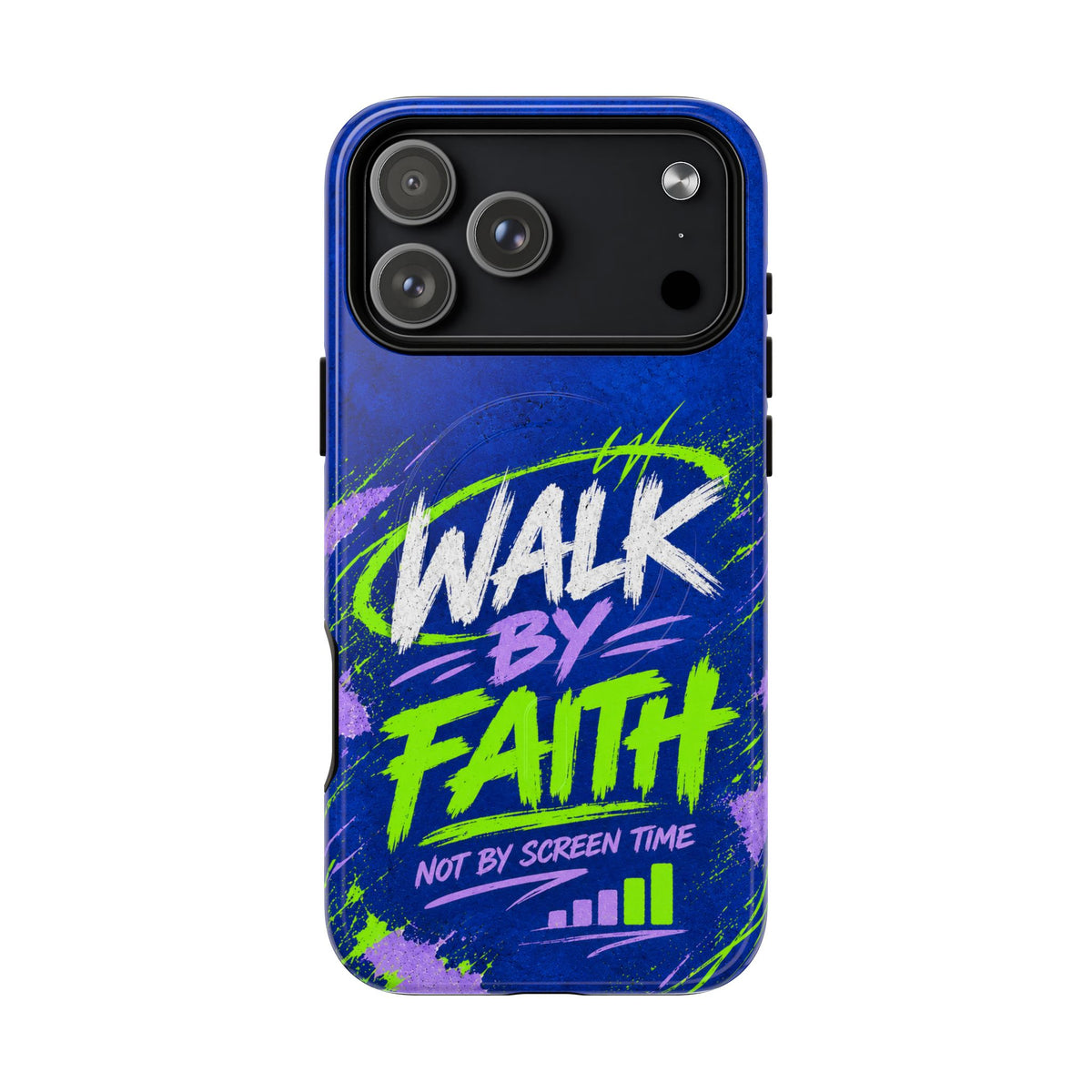 Walk by Faith Not by Screen Time Christian Tough Magnetic Phone Case