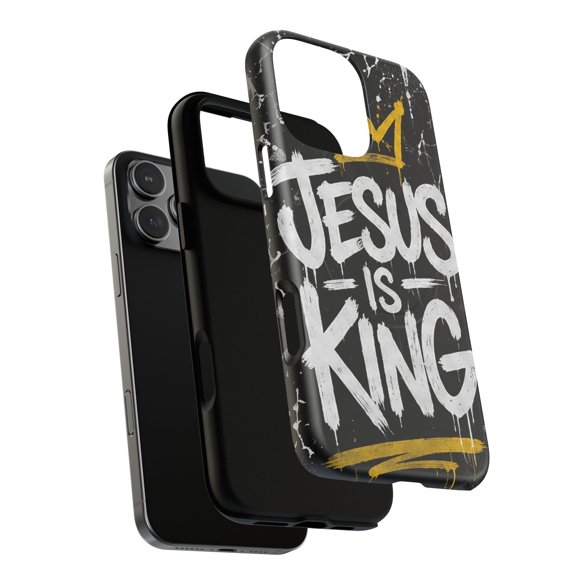 Jesus Is King Christian Graffiti Tough Magnetic Phone Case