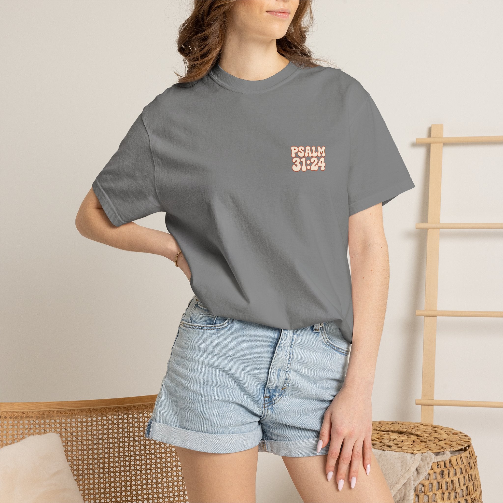 Hope In The Lord Shirt, Psalm 31 24 Christian T Shirt, Retro Bible Verse Tee, Comfort Colors Faith Shirt, Christian Gift