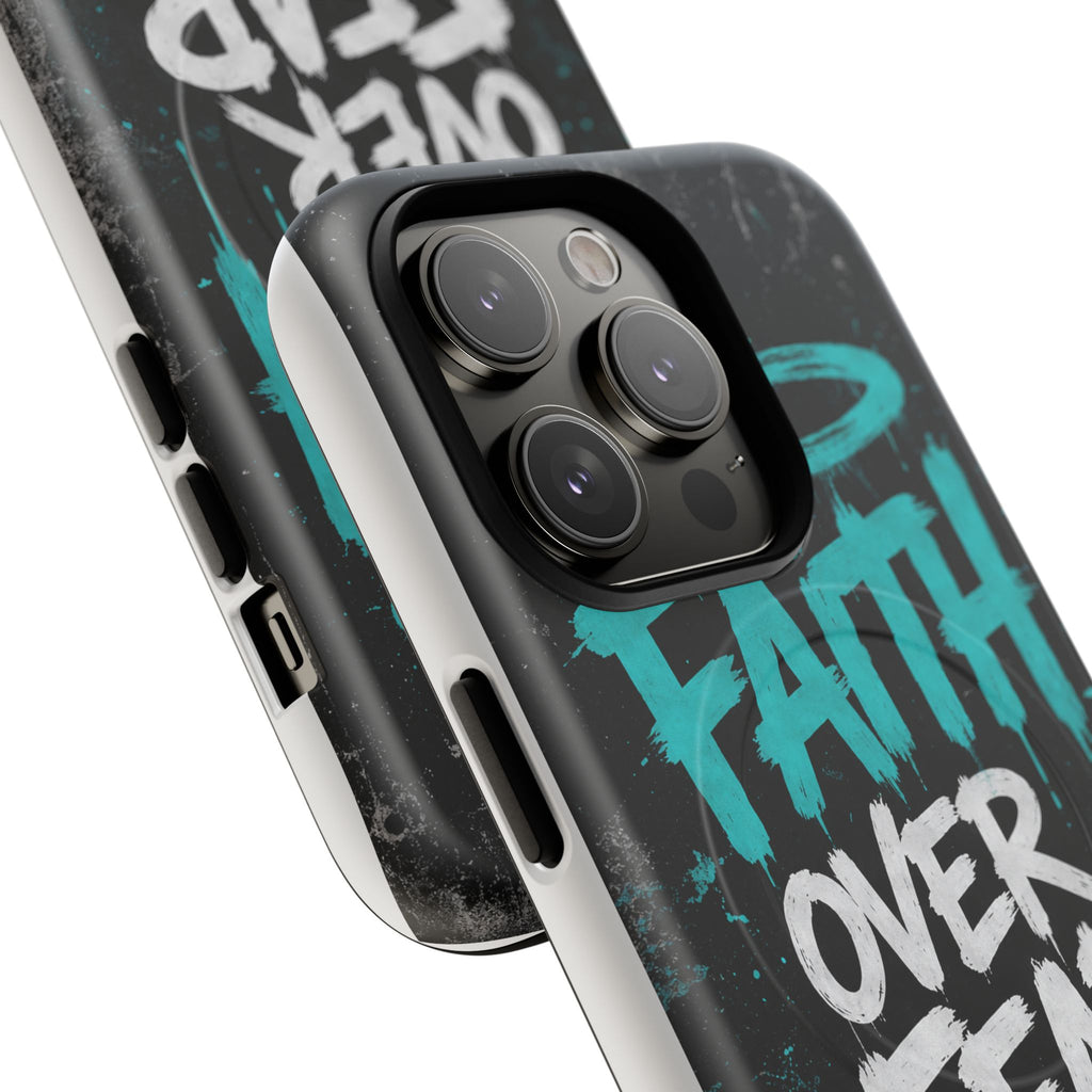 Faith Over Fear Christian Graffiti Tough Magnetic Phone Case