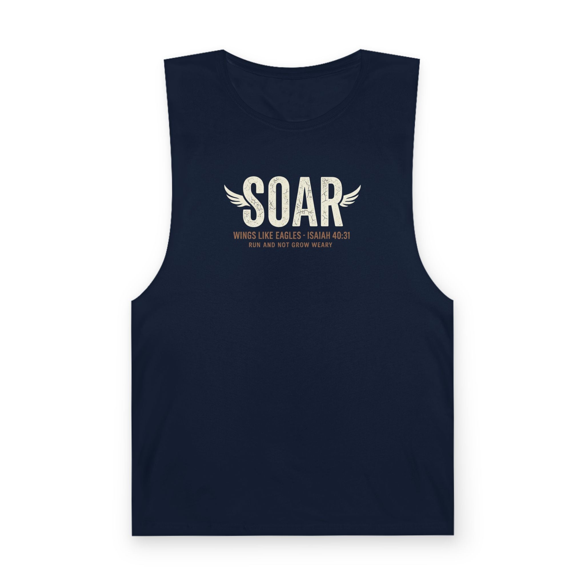 SOAR Isaiah 40:31 Tank Top, Wings Like Eagles Muscle Tank, Christian Workout Shirt, Faith Gym Apparel, Inspirational Unisex Tank