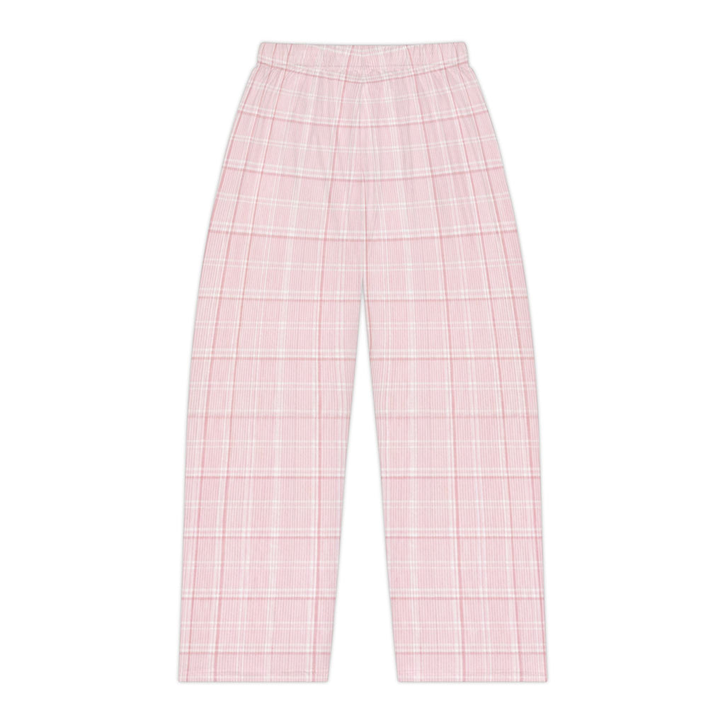 Angel Pajama Pants, Pink Plaid Lounge Pants, Christian Sleepwear, Cozy Womens Pajamas, Faith Gift for Her, Angelcore PJs