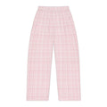 Angel Pajama Pants, Pink Plaid Lounge Pants, Christian Sleepwear, Cozy Womens Pajamas, Faith Gift for Her, Angelcore PJs