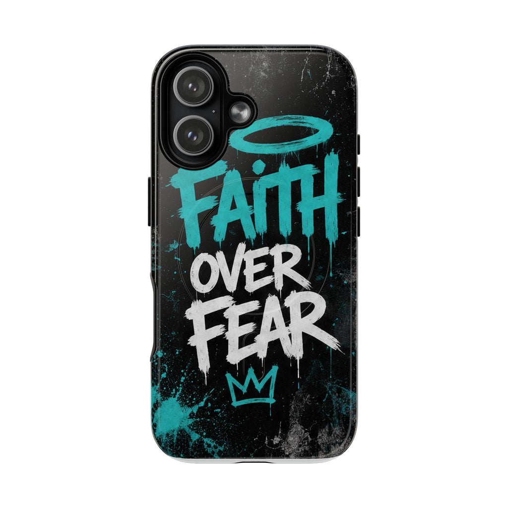 Faith Over Fear Christian Graffiti Tough Magnetic Phone Case