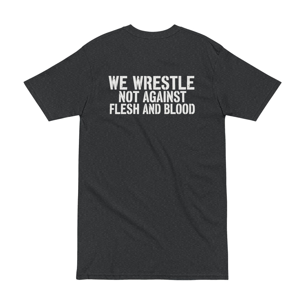 We Wrestle Not Against Flesh and Blood Shirt, Ephesians 6 12 Christian Tee, Spiritual Warfare Faith Shirt, Armor of God Prayer Warrior Gift