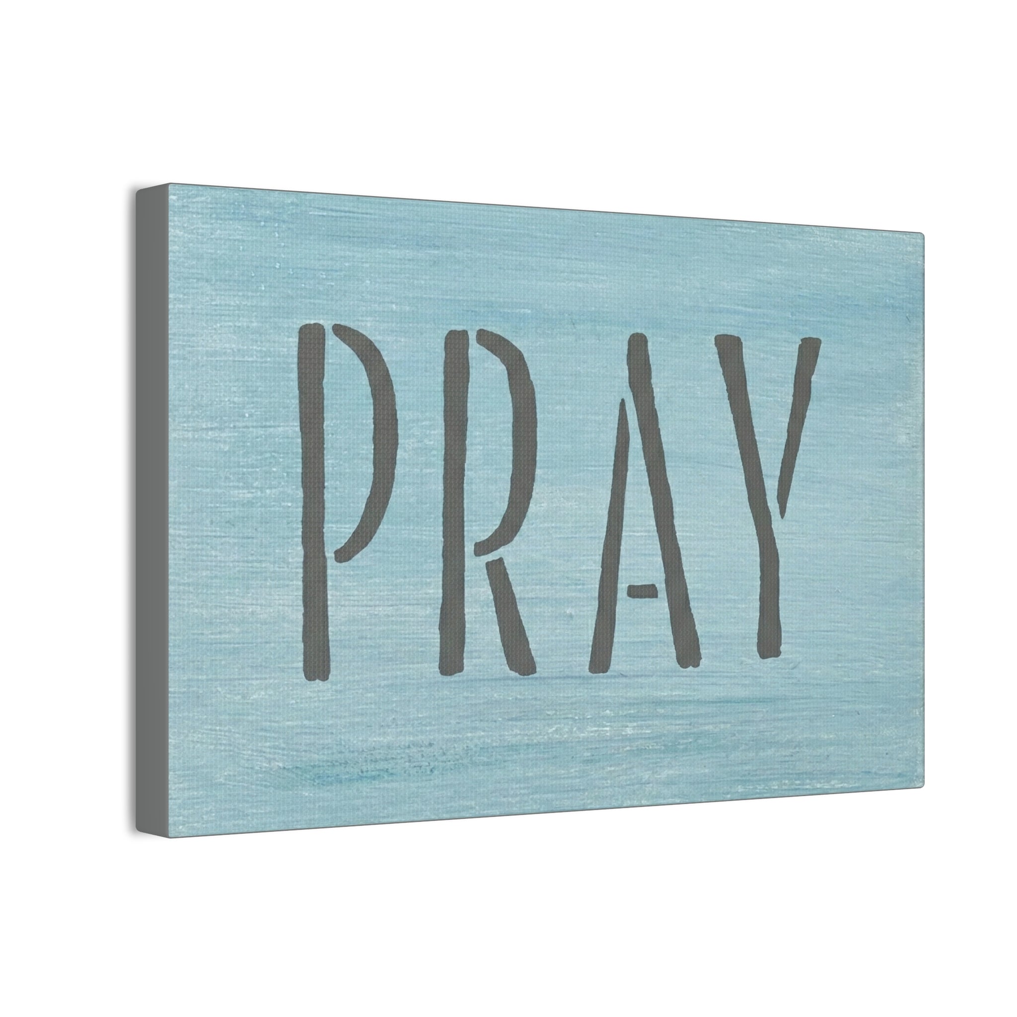 PRAY Christian Canvas Wall Art | Minimalist Faith Quote Print | Modern Neutral Home Decor | Scripture Inspired Wall Art